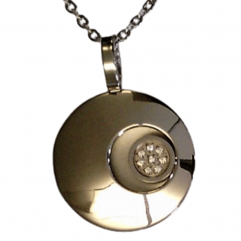 CEM 4-202626-001 ST8-202C Halskette Kette Collier mit Behang Stahl 42+3cm